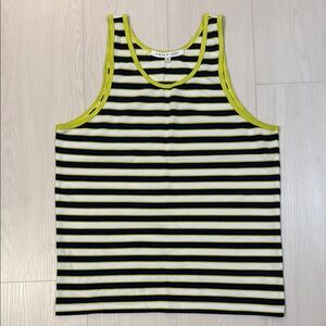 Parke & Ronen Yellow and Black Striped Tank Top